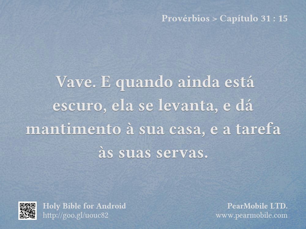 Provérbios, Capítulo 31:15